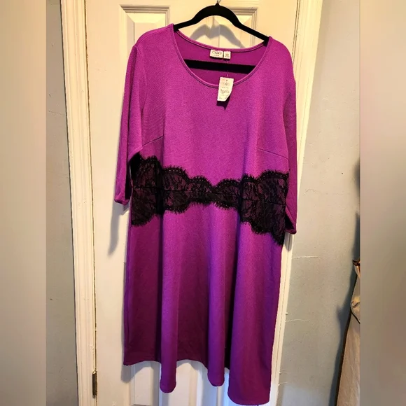 NWT Ashley Stewart long sleeve dress - Picture 1 of 11